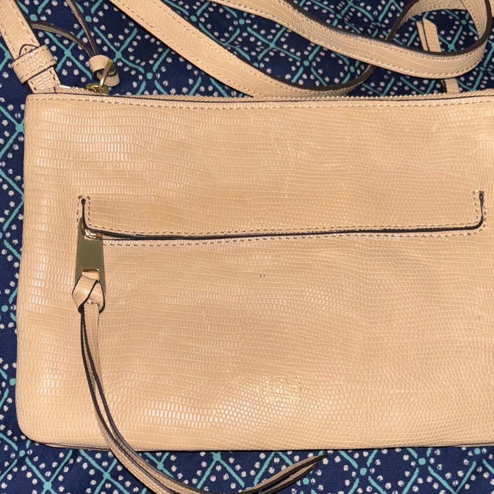 Two by Vince Camuto Light Beige Textured Crossbody Bag